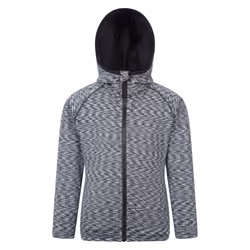 Mountain Warehouse Childrens/Kids Marathon Stripe Full Zip Hoodie - 7-8 Years, Black