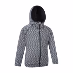 Mountain Warehouse Childrens/Kids Marathon Stripe Full Zip Hoodie - 7-8 Years, Black