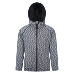 Mountain Warehouse Childrens/Kids Marathon Stripe Full Zip Hoodie - 11-12 Years, Black