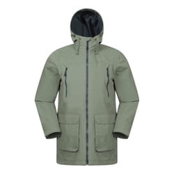 Mountain Warehouse Mens Hastings Long Waterproof Jacket - S, Green