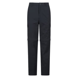 Mountain Warehouse Mens Delta Stretch Zip-Off Regular Cargo Trousers - 32R, Black