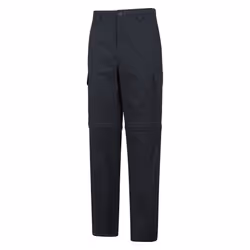 Mountain Warehouse Mens Delta Stretch Zip-Off Regular Cargo Trousers - 32R, Black