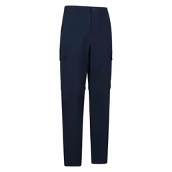 Mountain Warehouse Mens Delta Stretch Zip-Off Regular Cargo Trousers - 36R, Navy