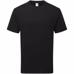 Fruit of the Loom Unisex Adult Cotton T-Shirt - L, Black