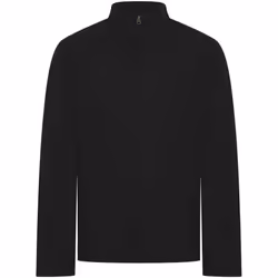 Front Row Mens Pique Quarter Zip Sweatshirt - XS, Black