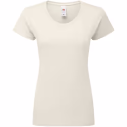 Fruit of the Loom Womens/Ladies Iconic 195 T-Shirt - S, Natural