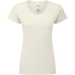 Fruit of the Loom Womens/Ladies Iconic 195 T-Shirt - S, Natural