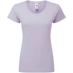 Fruit of the Loom Womens/Ladies Iconic 195 T-Shirt - M, Soft Lavender