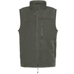 Front Row Unisex Adult Sherpa Recycled Gilet - XL, Dark Olive
