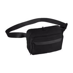 Quadra Recycled Polyester Crossbody Bag - One Size, Black
