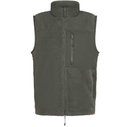 Front Row Unisex Adult Sherpa Recycled Gilet - L, Dark Olive
