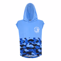 Regatta Childrens/Kids II Camo Hooded Towel - 5-9 Years, Elysium Blue