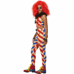 Smiffys Womens/Ladies Creepy Clown Costume Set - S, Multicoloured