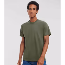 Russell Mens Ringspun Cotton Classic T-Shirt - XS, Olive Green