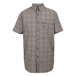 Regatta Mens Checked Packaway Travel Shirt - S, Treetop