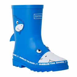 Regatta Childrens/Kids Mudplay II Bubbles The Shark Wellington Boots - 5 UK Child, Blue