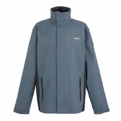Regatta Great Outdoors Mens Outdoor Classic Matt Hooded Waterproof Jacket - L, Stormy Weather/Ash