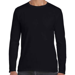 Gildan Unisex Adult Softstyle Long-Sleeved T-Shirt - XXL, Black