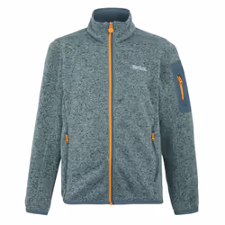 Regatta Childrens/Kids Newhill Fleece Jacket - 3-4 Years, Glacier/Stormy Weather/Bright Marigold