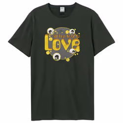 Amplified Unisex Adult All You Need Is Love The Beatles T-Shirt - XS, Charcoal