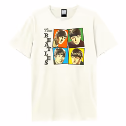 The Beatles Unisex Adult In Boxes The Beatles T-Shirt - XS, Vintage White