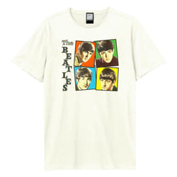 The Beatles Unisex Adult In Boxes The Beatles T-Shirt - XS, Vintage White