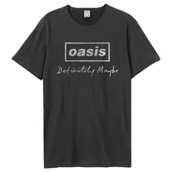Amplified Unisex Adult Definitely Maybe Distressed Oasis T-Shirt - XS, Charcoal