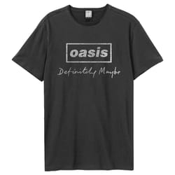 Amplified Unisex Adult Definitely Maybe Distressed Oasis T-Shirt - XS, Charcoal