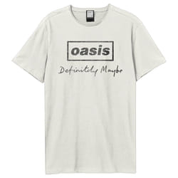Amplified Unisex Adult Definitely Maybe Distressed Oasis T-Shirt - XS, Vintage White
