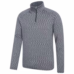 Mountain Warehouse Mens Power Quarter Zip Midlayer - 3XL, Black