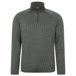 Mountain Warehouse Mens Power Quarter Zip Midlayer - XL, Khaki Green