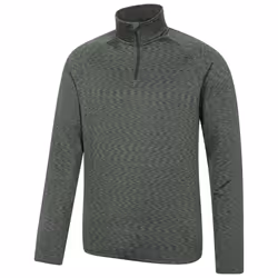 Mountain Warehouse Mens Power Quarter Zip Midlayer - XL, Khaki Green