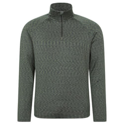Mountain Warehouse Mens Power Quarter Zip Midlayer - 4XL, Khaki Green