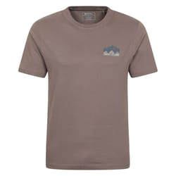 Mountain Warehouse Mens Mountain Peaks T-Shirt - 4XL, Dark Beige