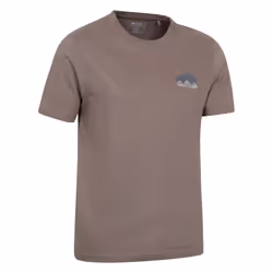 Mountain Warehouse Mens Mountain Peaks T-Shirt - 4XL, Dark Beige