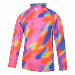 Mountain Warehouse Childrens/Kids Abstract Long-Sleeved Rash Top - 11-12 Years, Bright Orange