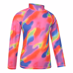 Mountain Warehouse Childrens/Kids Abstract Long-Sleeved Rash Top - 13 Years, Bright Orange