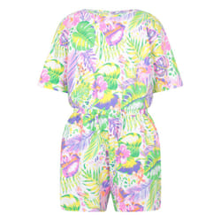 Mountain Warehouse Childrens/Kids Poppy Leaf Print Playsuit - 3-4 Years, Coral