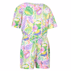 Mountain Warehouse Childrens/Kids Poppy Leaf Print Playsuit - 5-6 Years, Coral