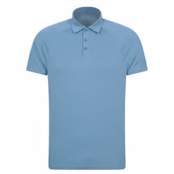 Mountain Warehouse Mens IsoCool Lightweight Polo Shirt - S, Light Blue