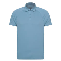 Mountain Warehouse Mens IsoCool Lightweight Polo Shirt - S, Light Blue