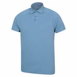 Mountain Warehouse Mens IsoCool Lightweight Polo Shirt - S, Light Blue