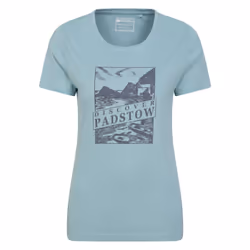 Mountain Warehouse Womens/Ladies Discover Padstow Printed T-Shirt - 12 UK, Blue