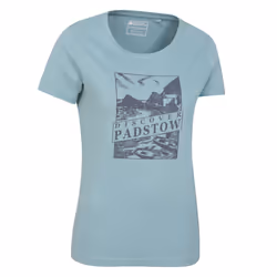 Mountain Warehouse Womens/Ladies Discover Padstow Printed T-Shirt - 12 UK, Blue