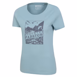 Mountain Warehouse Womens/Ladies Discover Padstow Printed T-Shirt - 12 UK, Blue