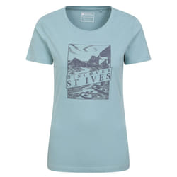 Mountain Warehouse Womens/Ladies Discover St Ives Printed T-Shirt - 16 UK, Blue