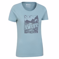 Mountain Warehouse Womens/Ladies Discover St Ives Printed T-Shirt - 16 UK, Blue