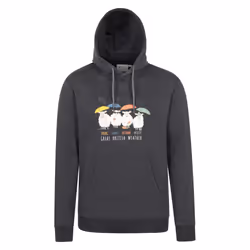 Mountain Warehouse Mens Great British Weather Overhead Hoodie - XS, Charcoal