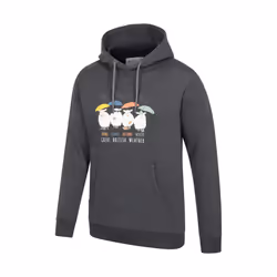 Mountain Warehouse Mens Great British Weather Overhead Hoodie - XS, Charcoal