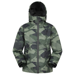 Mountain Warehouse Childrens/Kids Ravine Printed Lightweight Waterproof Jacket - 3-4 Years, Khaki Green